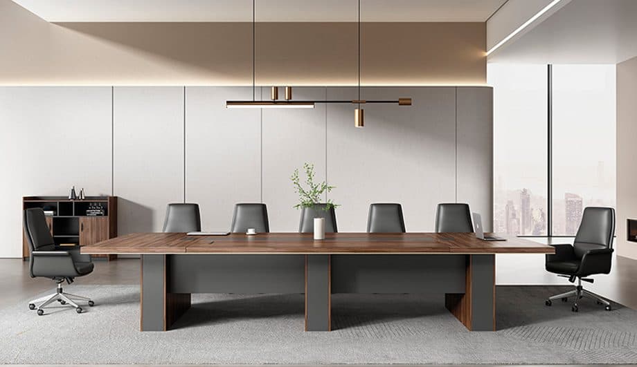 this athenian walnut conference table can contain maximum 12 people in the meeting