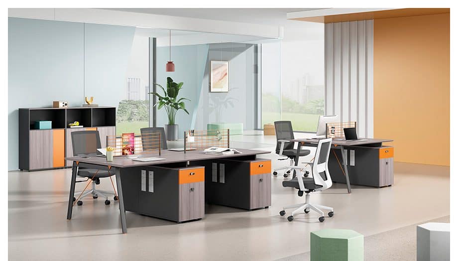 good looking 4 seats workstation set