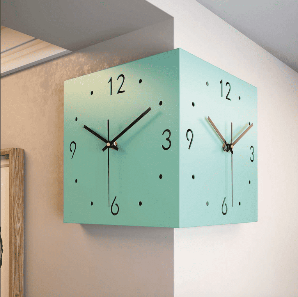 wall corner clock for office or home