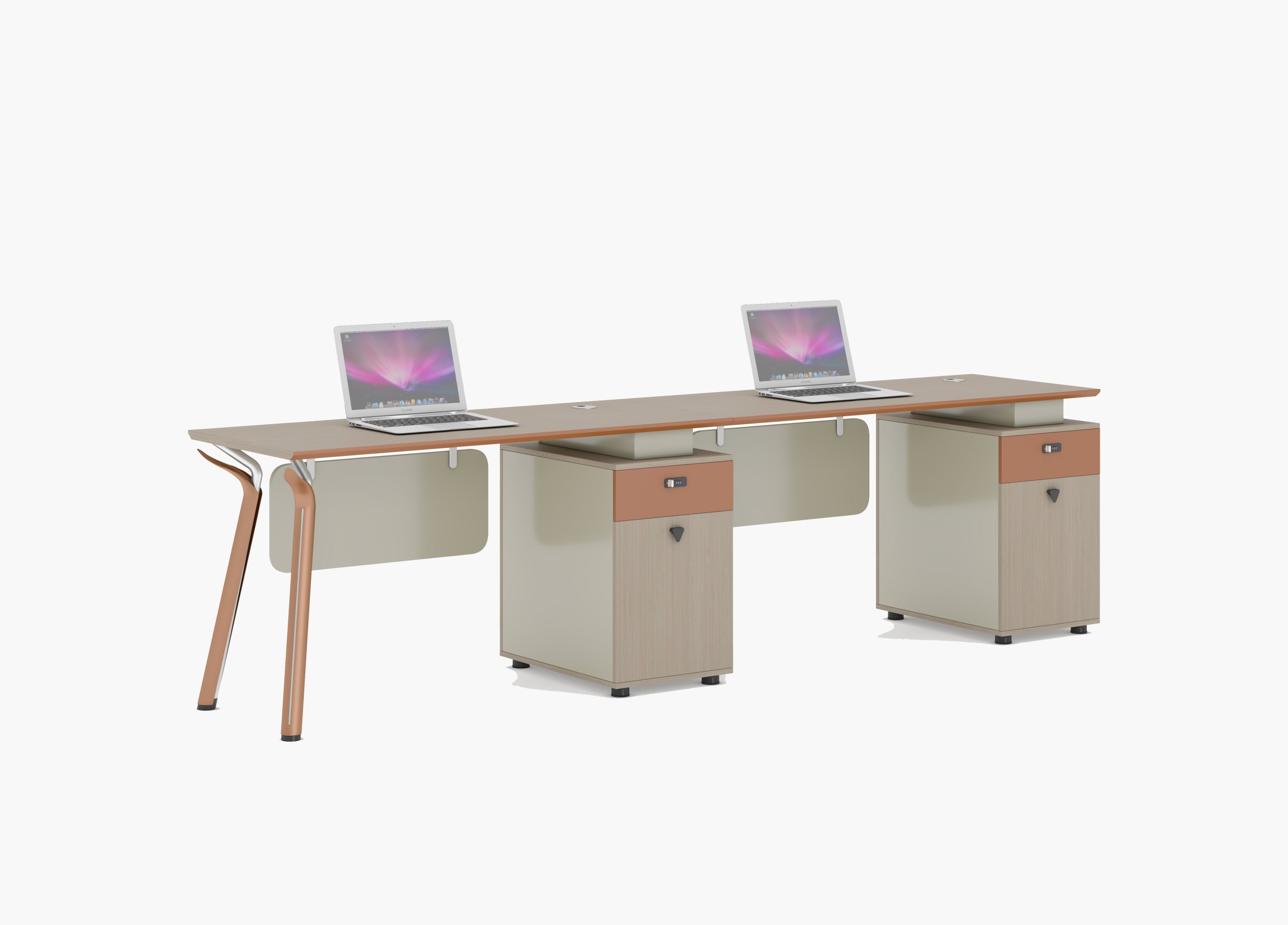 office single staff working desks